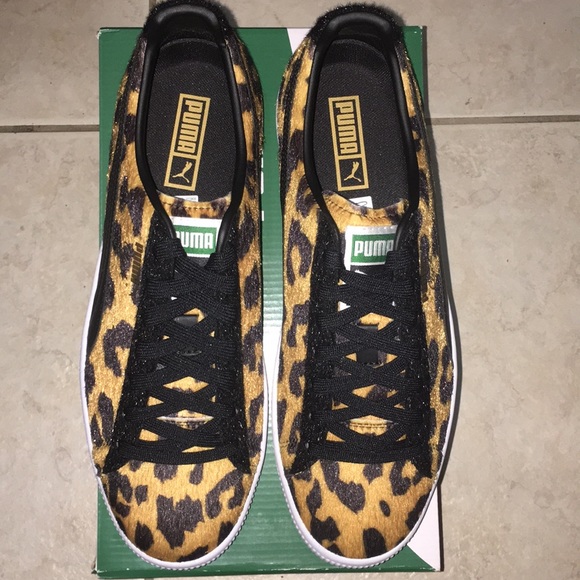 Puma Clyde Suits Shoes Black & White Orange - Picture 3 of 8